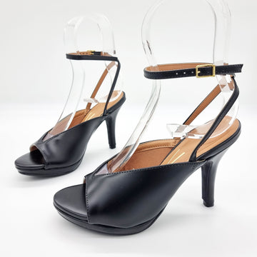 Vizzano 6210-1041 Strappy Peeptoe Pump in Black Napa